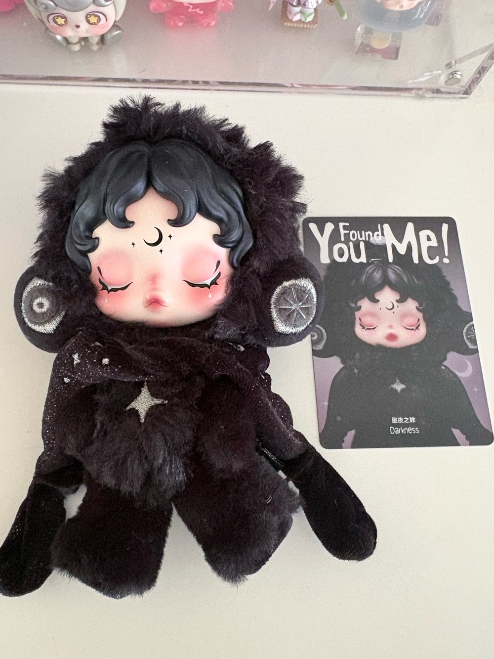 POP MART Skullpanda You Found Me! Plush Pendant Series - Darkness EUC